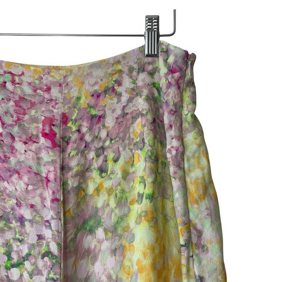 Wilfred Aritzia Wide Leg High Waist Pant Colorful Floral Abstract Print Size 6 - Picture 5 of 9